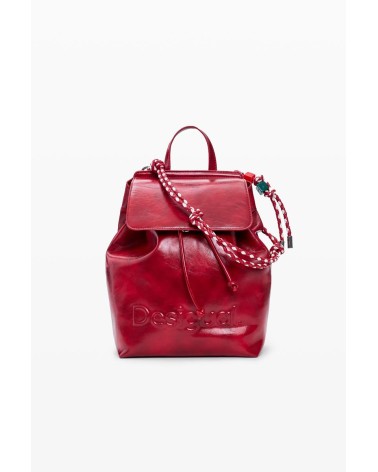 BOLSO MOCHILA HALF LOGO LUENA MINI RED DESIGUAL