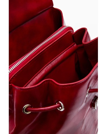 BOLSO MOCHILA HALF LOGO LUENA MINI RED DESIGUAL