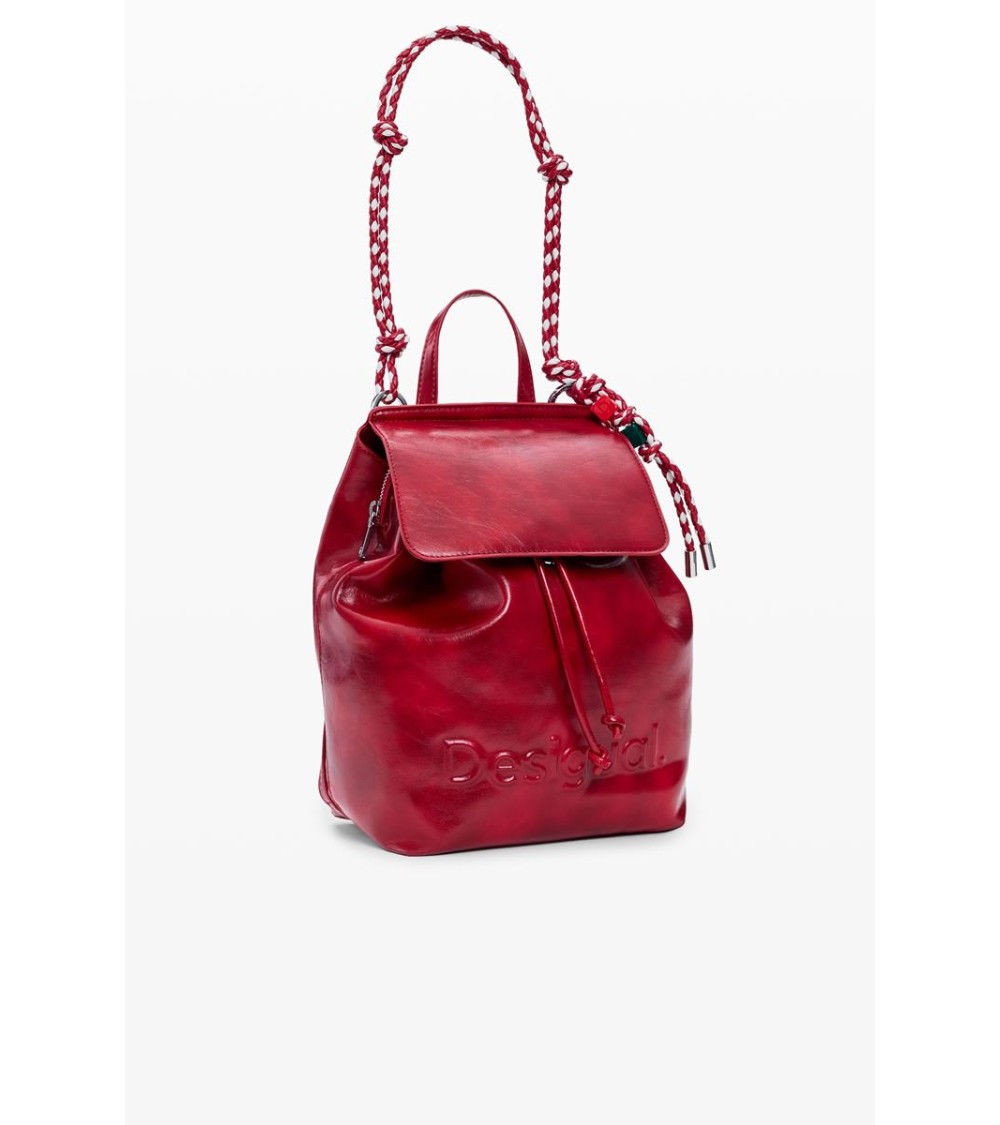 BOLSO MOCHILA HALF LOGO LUENA MINI RED DESIGUAL
