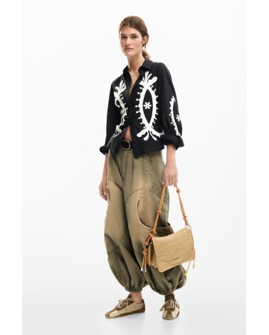 BOLSO HALF LOGO RAFFIA VENECIA DESIGUAL