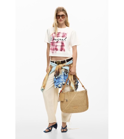 BOLSO HALF LOGO RAFFIA LEIRIA DESIGUAL