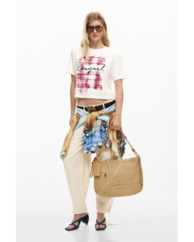 BOLSO HALF LOGO RAFFIA LEIRIA DESIGUAL