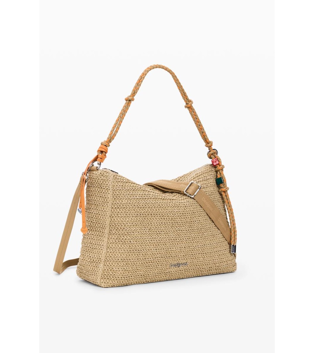 BOLSO HALF LOGO RAFFIA LEIRIA DESIGUAL