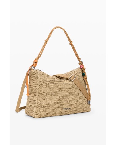 BOLSO HALF LOGO RAFFIA LEIRIA DESIGUAL