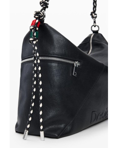 BOLSO HALF LOGO LEIRIA 2.0 NEGRO DESIGUAL