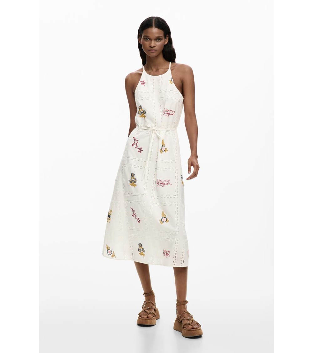 VESTIDO BOHI CON BORDADOS DESIGUAL