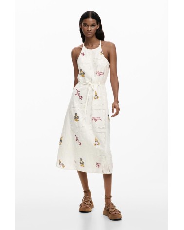 VESTIDO BOHI CON BORDADOS DESIGUAL