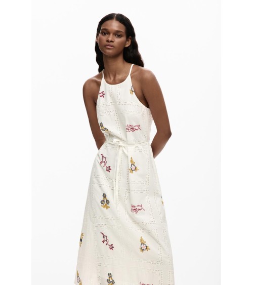 VESTIDO BOHI CON BORDADOS DESIGUAL