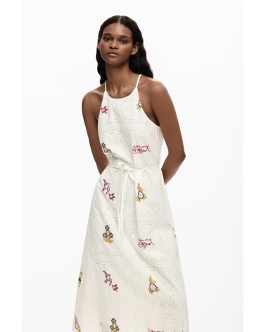 VESTIDO BOHI CON BORDADOS DESIGUAL