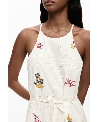 VESTIDO BOHI CON BORDADOS DESIGUAL