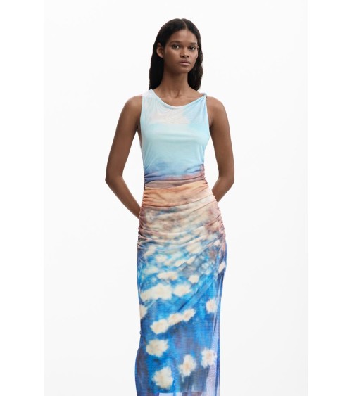 VESTIDO DE GASA VERMONT DESIGUAL