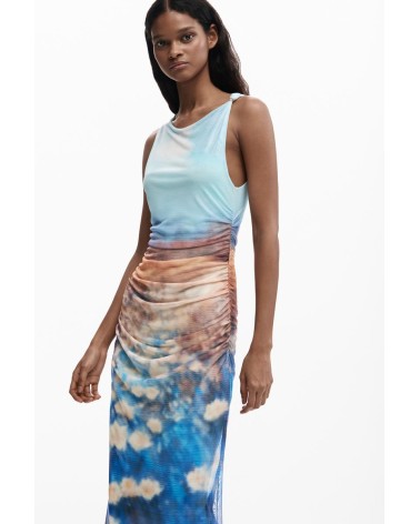 VESTIDO DE GASA VERMONT DESIGUAL