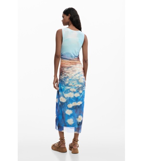 VESTIDO DE GASA VERMONT DESIGUAL