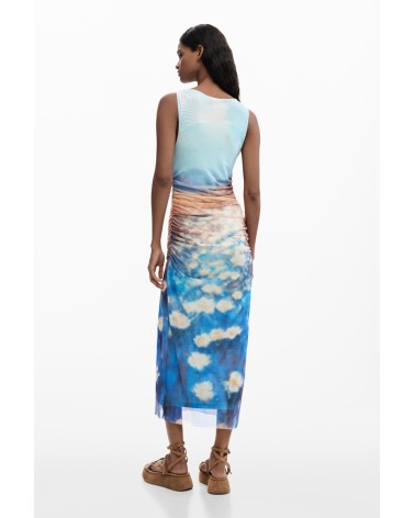 VESTIDO DE GASA VERMONT DESIGUAL