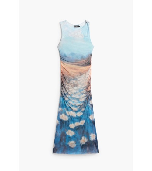 VESTIDO DE GASA VERMONT DESIGUAL