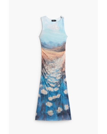 VESTIDO DE GASA VERMONT DESIGUAL