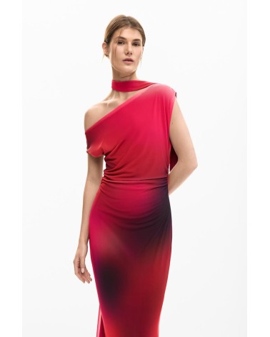 VESTIDO DRAPEADO MAINE DESIGUAL