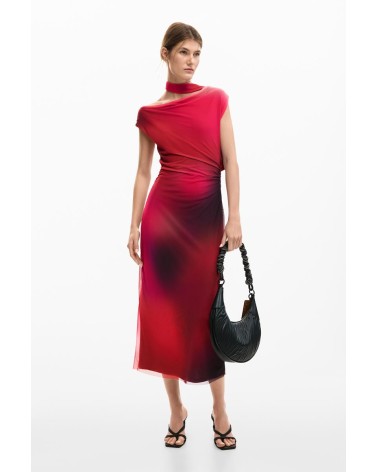 VESTIDO DRAPEADO MAINE DESIGUAL