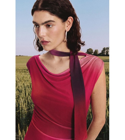 VESTIDO DRAPEADO MAINE DESIGUAL