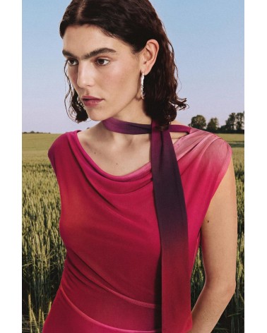 VESTIDO DRAPEADO MAINE DESIGUAL