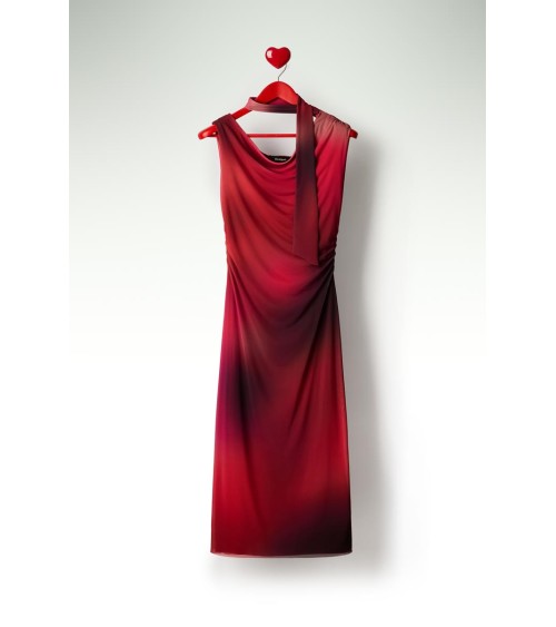 VESTIDO DRAPEADO MAINE DESIGUAL