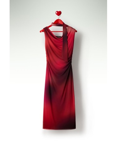 VESTIDO DRAPEADO MAINE DESIGUAL