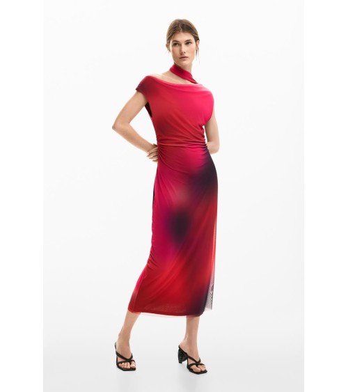 VESTIDO DRAPEADO MAINE DESIGUAL