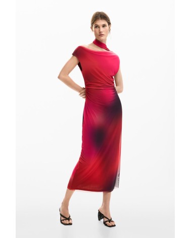 VESTIDO DRAPEADO MAINE DESIGUAL