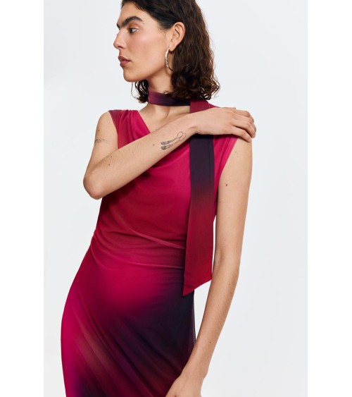 VESTIDO DRAPEADO MAINE DESIGUAL