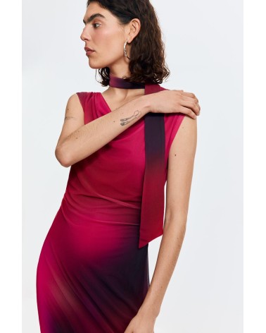 VESTIDO DRAPEADO MAINE DESIGUAL