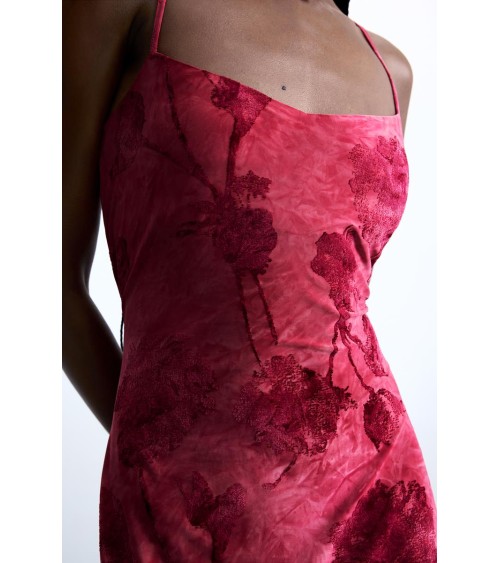 VESTIDO MADISON FLOCADO DESIGUAL