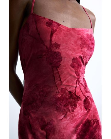 VESTIDO MADISON FLOCADO DESIGUAL