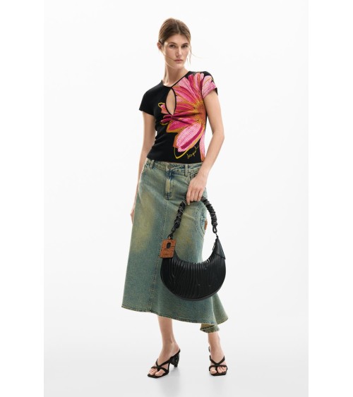CAMISETA DUBLIN ACANALADA DESIGUAL