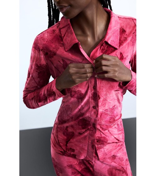 BLUSA LONDRES FLOCADA DESIGUAL
