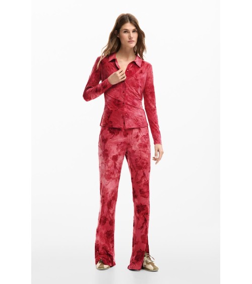 BLUSA LONDRES FLOCADA DESIGUAL