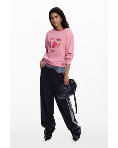 SUDADERA CHARLOTTE CON ABALORIOS DESIGUAL