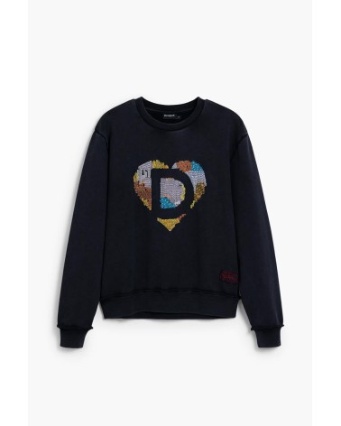SUDADERA CHARLOTTE CON ABALORIOS DESIGUAL