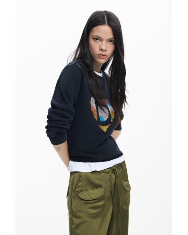SUDADERA CHARLOTTE CON ABALORIOS DESIGUAL