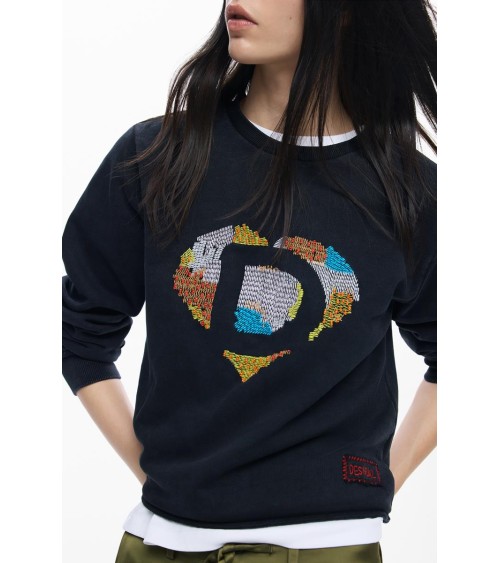 SUDADERA CHARLOTTE CON ABALORIOS DESIGUAL