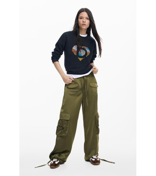 SUDADERA CHARLOTTE CON ABALORIOS DESIGUAL