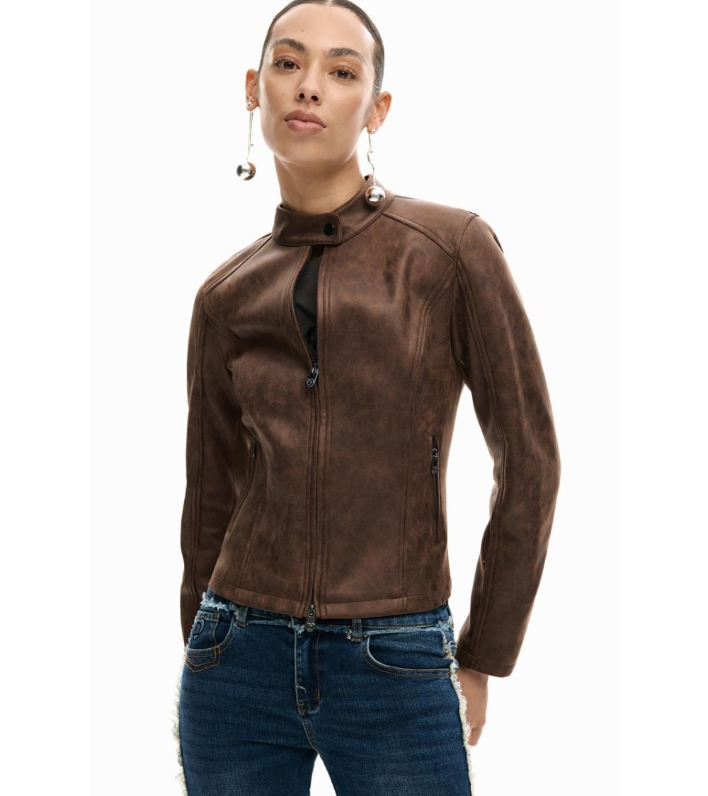 CAZADORA CUELLO MAO DESIGUAL