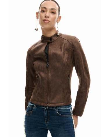 CAZADORA CUELLO MAO DESIGUAL