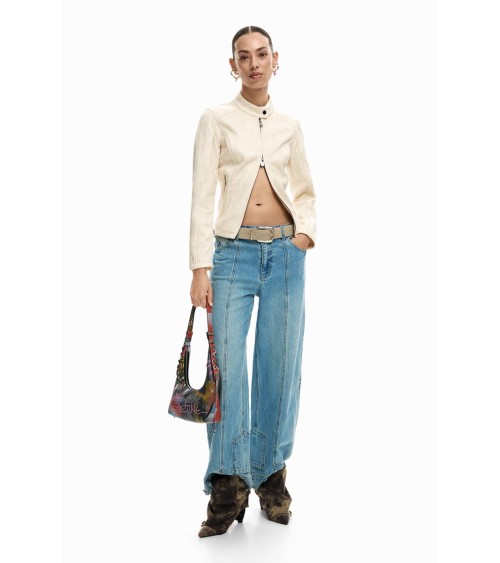 CAZADORA CUELLO MAO DESIGUAL