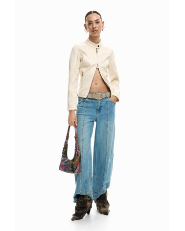 CAZADORA CUELLO MAO DESIGUAL
