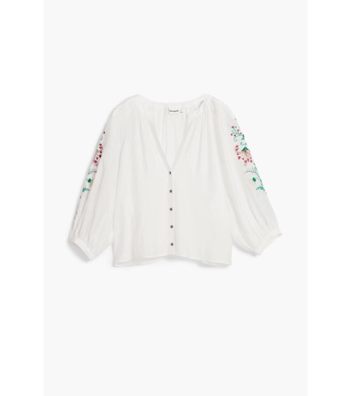 BLUSA ROMAN CON MANGAS BORDADAS DE DESIGUAL
