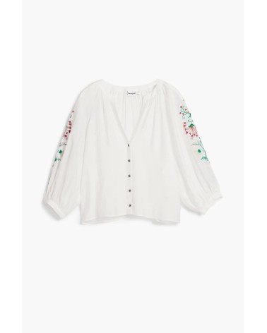 BLUSA ROMAN CON MANGAS BORDADAS DE DESIGUAL