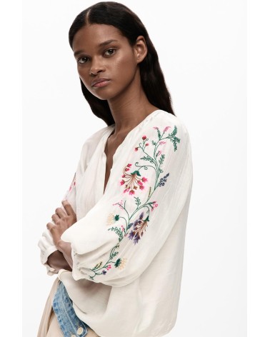 BLUSA ROMAN CON MANGAS BORDADAS DE DESIGUAL