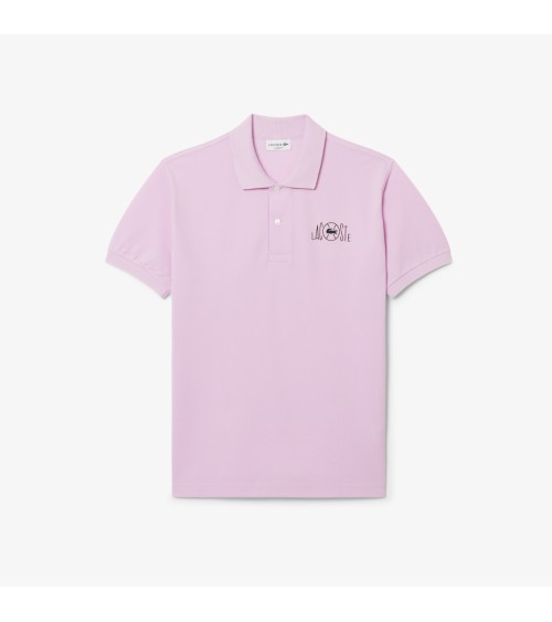 POLO CON LOGO EN MARRÓN LACOSTE