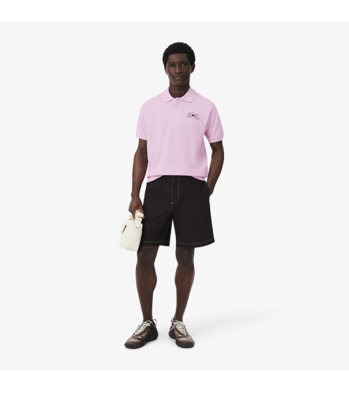 POLO CON LOGO EN MARRÓN LACOSTE