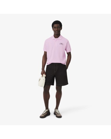 POLO CON LOGO EN MARRÓN LACOSTE